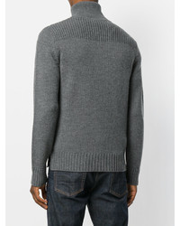 Closed Buttoned High Neck Jumper