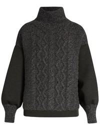 Tomas Maier Contrast Panel High Neck Sweater