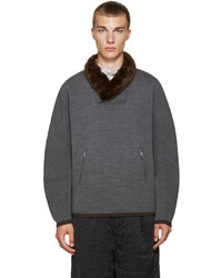 Kolor Grey Stretch Wool Pullover