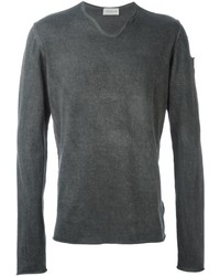 Isabel Benenato Bordered Neck Jumper