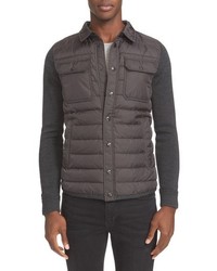Moncler Quilt Front Down Sweater Jacket