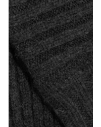Rosetta Getty Ribbed Alpaca Blend Sweater Charcoal