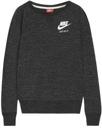 Nike Vintage Cotton Blend Jersey Sweatshirt Charcoal