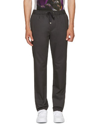 Dolce & Gabbana Dolce And Gabbana Grey Tapered Drawstring Trousers