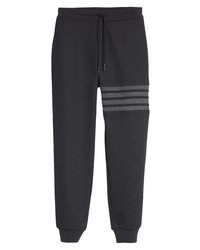 Thom Browne Four Bar Waffle Knit Cotton Joggers