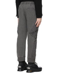 C2h4 Grey Paneled Lounge Pants