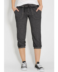 Maurices Burnwash Capri Sweatpant With Pockets In Charcoal