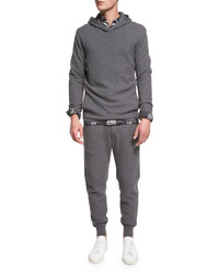 Vince Racking Thermal Stitch Drawstring Sweatpants Heather Carbon