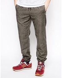 Selected Sweatpants In Wool Blend Charcoal