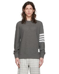 Thom Browne Grey 4 Bar Sweatshirt