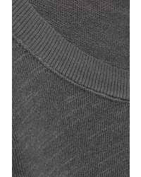 Splendid Pigt Cutout Cotton Jersey Sweatshirt Anthracite