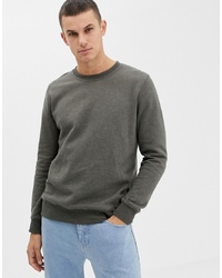 Burton Menswear Sweatshirt In Khaki Marl