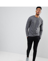ASOS DESIGN Tall Sweatshirt In Charcoal