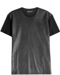 Neil Barrett Cotton T Shirt With Faux Leather