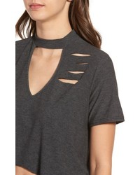 Missguided Distressed Choker Tee