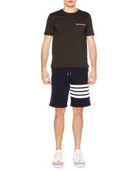 Thom Browne Short Sleeve Jersey Tee Charcoal