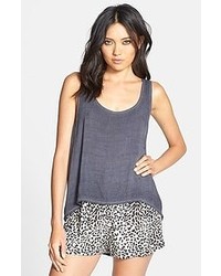 Leith Sonya Washed Highlow Tank