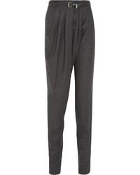 Vionnet Belted Stretch Wool Twill Tapered Pants