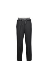 Brunello Cucinelli Pleated Silk Blend Tapered Pants