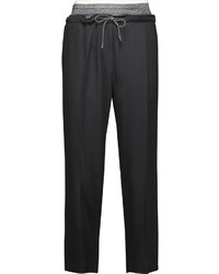 Brunello Cucinelli Pleated Silk Blend Tapered Pants