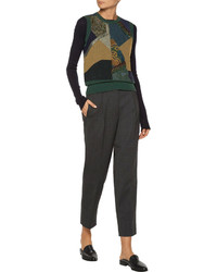 Etro Pleated Stretch Wool Tapered Pants