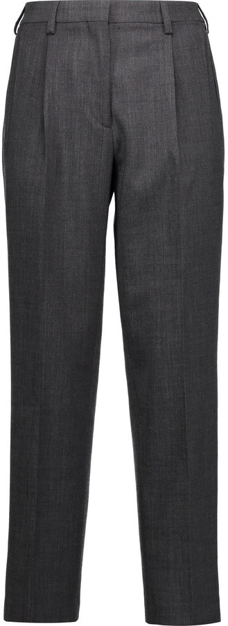 Etro Pleated Stretch Wool Tapered Pants, $550 | theOutnet | Lookastic