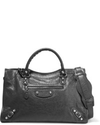 Charcoal Textured Tote Bag