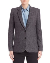 Charcoal Textured Wool Jacket