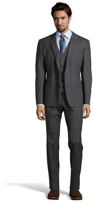 Dolce & Gabbana Natural Wool 2 Button Martini 3 Piece Suit With Flat Front  Pants, $2,475 | Bluefly | Lookastic