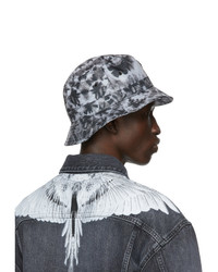 Marcelo Burlon County of Milan Grey And Black Er Black Label Edition Cross Bucket Hat