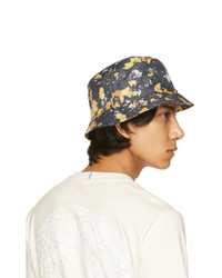 McQ Grey And Yellow Bucket Hat