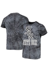 STITCHES Black Chicago White Sox Spider Tie Dye T Shirt