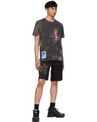 McQ Black Coverstitch T Shirt