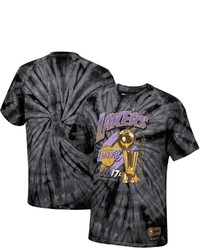 Mitchell & Ness Black Los Angeles Lakers 17x Tie Dye Trophy T Shirt