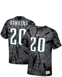 Mitchell & Ness Brian Dawkins Black Philadelphia Eagles Tie Dye Retired Player Name Number T Shirt