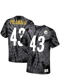 Mitchell & Ness Troy Polamalu Black Pittsburgh Ers Tie Dye Super Bowl Xl Retired Player Name Number T Shirt