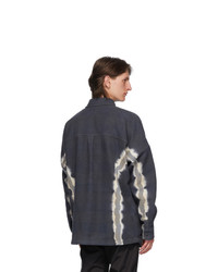 Palm Angels Grey Tie Dye Palm Over Shirt