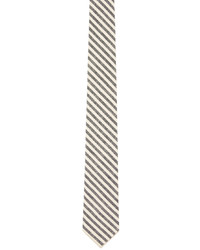 Engineered Garments Black Beige Stripe Tie
