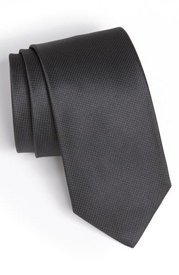 BOSS HUGO BOSS Woven Silk Tie Grey Regular, $95 | Nordstrom | Lookastic
