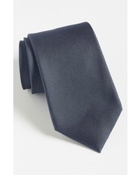 Calibrate Woven Silk Tie Charcoal Regular