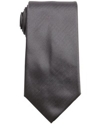 Valentino Dark Grey Herringbone Silk Tie