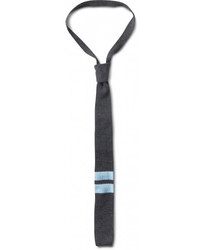 Toms Flag Stripes Knit Charcoal Tie