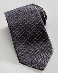 Ermenegildo Zegna Micro Neat Silk Tie Charcoal