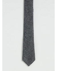 Topman Charcoal Wool Blend Tie