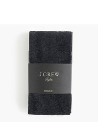 J.Crew Ribbed Tights In Heather Charcoal