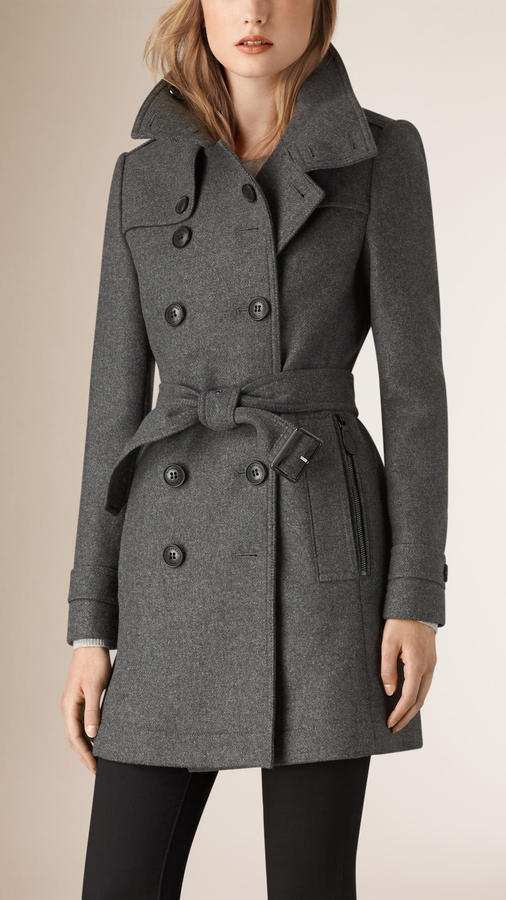 Funnel Neck Wool Cashmere Trench Coat – Tradingbasis