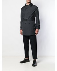 MACKINTOSH Charcoal Wool Storm System Short Trench Coat