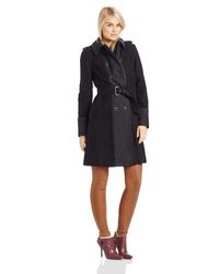 Vince Camuto Double Breasted Wool Melton Coat