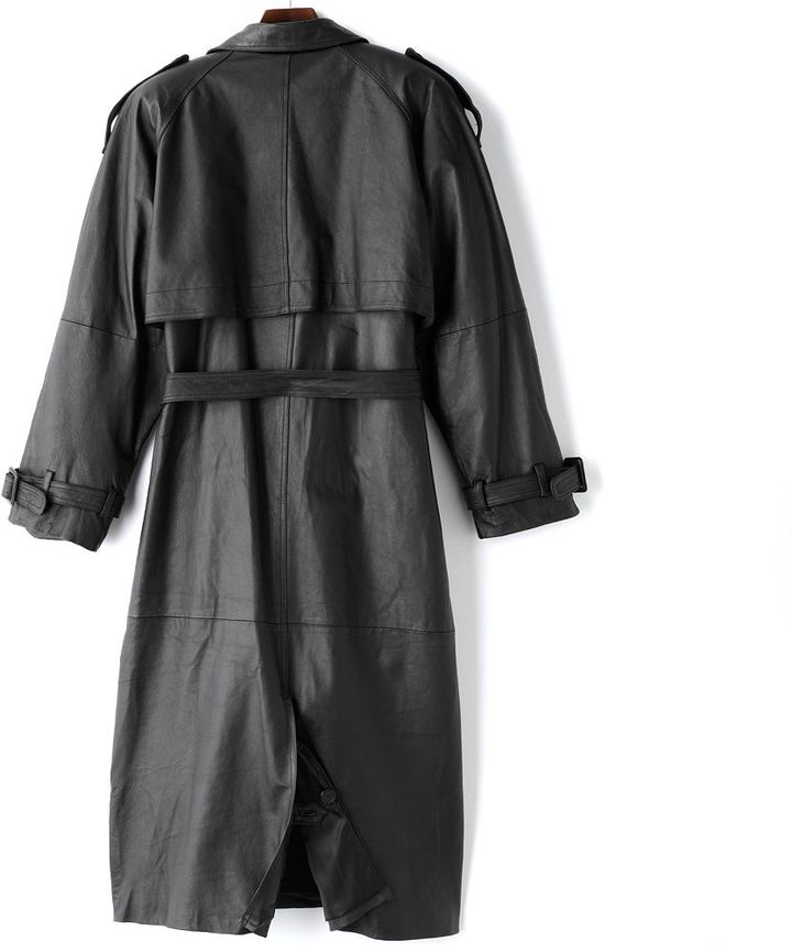 excelled leather trench coat