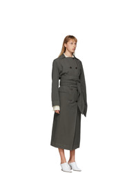 Lemaire Grey Cotton Dress Trench Coat